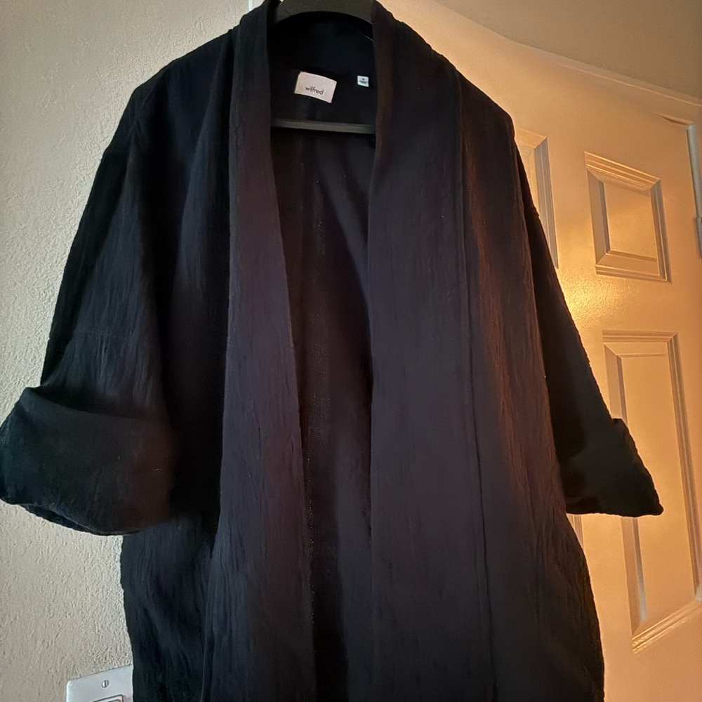 Wilfred Black Kimono, Relaxed Blazer from Aritzia